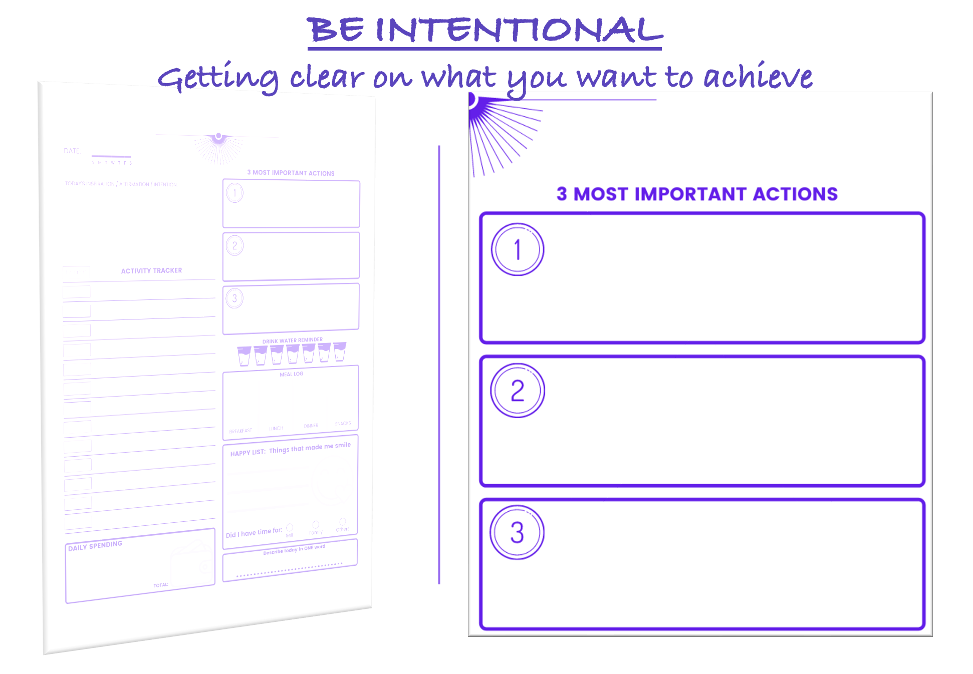 Printable Daily Planner | Undated Planner | Daily Tracker | Personal Planner | Journal | Instant Download | Sizes: A4, A5, Letter, Half Letter - Image 5