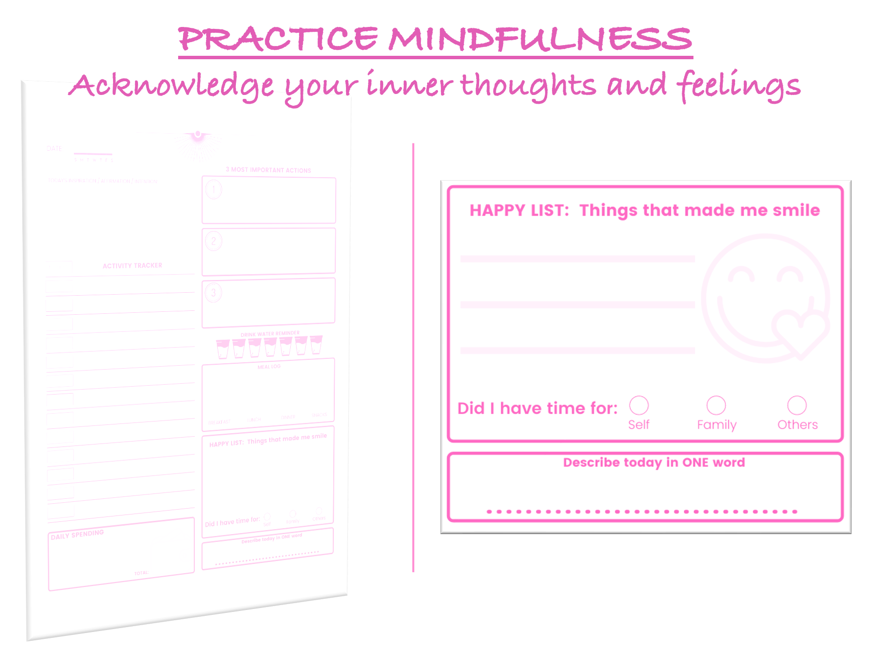 Printable Daily Planner | Undated Planner | Daily Tracker | Personal Planner | Journal | Instant Download | Sizes: A4, A5, Letter, Half Letter - Image 8